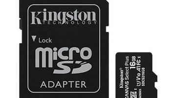 Kingston Karta pamięci microSD 16GB Canvas Select Plus 100MB/s + Adapter