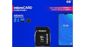 Goodram micro sdhc 16gb class 10 + adapter