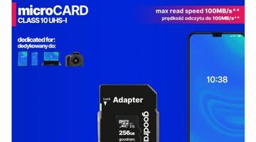 Goodram microsd 256gb cl10 uhs i + adapter