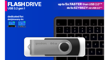 Goodram twister 64gb usb 3,2 gen1 czarny pendrive