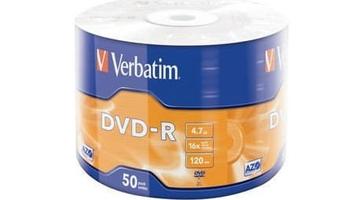 Dvd-r verbatim 4.7gb 16x szpindel 50 szt
