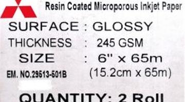 Papier Mitsubishi InkJet 15,2x65 Glossy